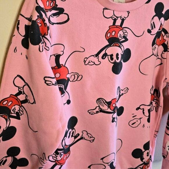Disney 100 Mickey Mouse Sweatshirt Women's Size XS Pink Crewneck Pullover Rare - Picture 11 of 13